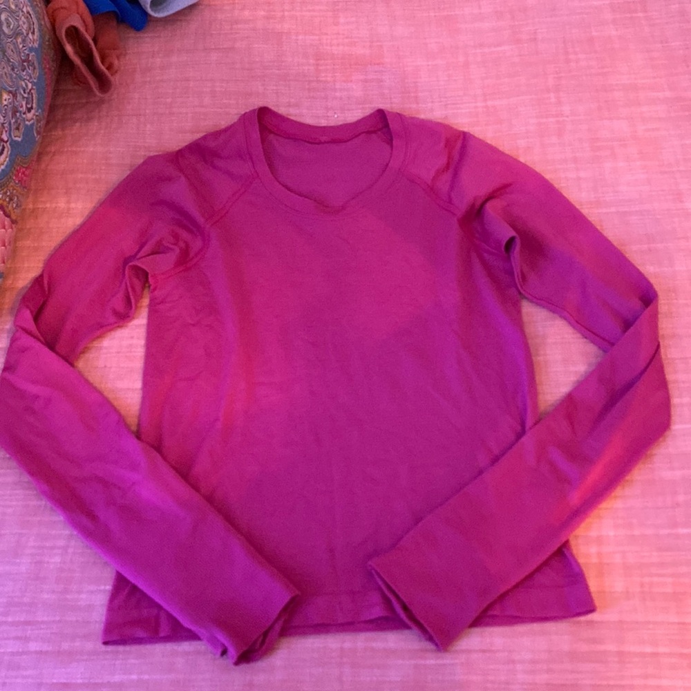 lululemon sonic pink long sleeve swiftly tech